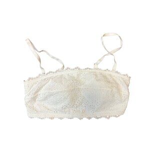 Auden White Lace Bralette L Women Adjustable Straps Lightly Lined